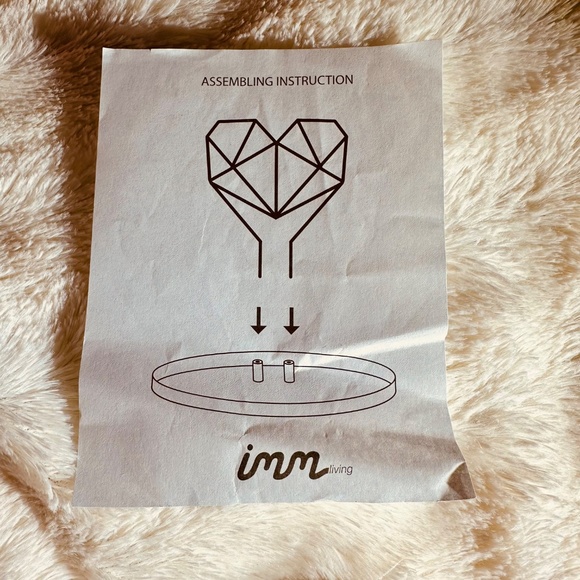 Rose Gold & White Jewelry Holder, Organizer, Display | Geometric Heart | New Box - Picture 4 of 11